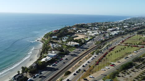 imagen aérea de la costa de encinitas