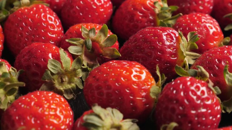Close-up of Fresh Red Strawberries