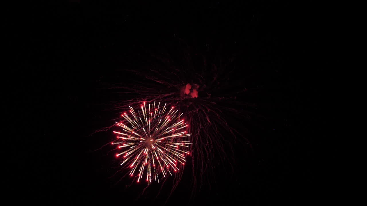 Firework exploding in slow motion