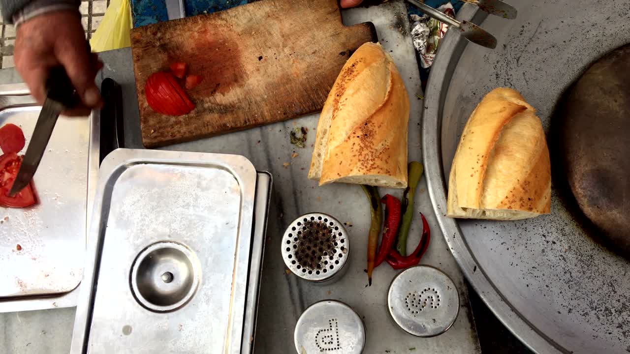 albóndigas de carne al estilo turco al aire libre