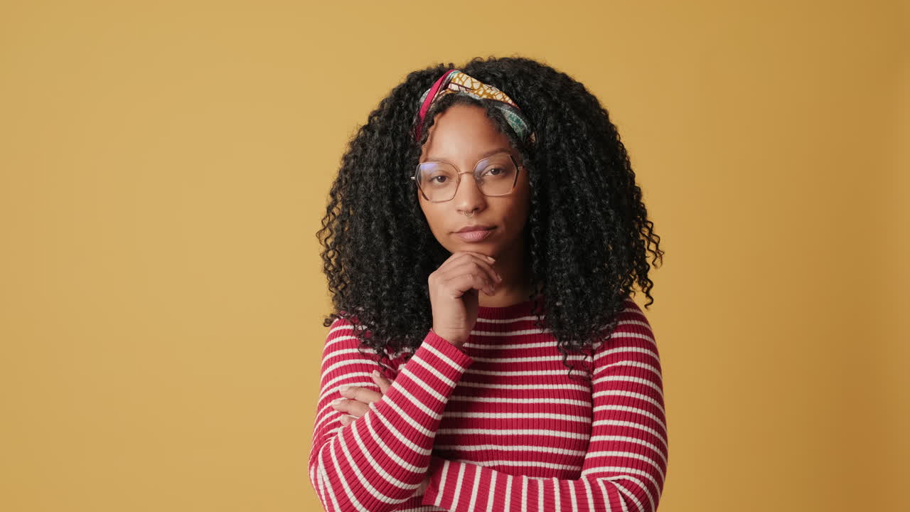 Young African American Woman Thinking and Questioning