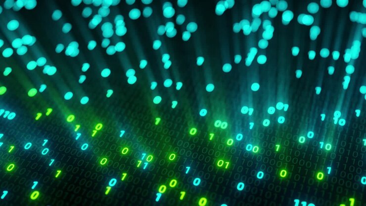 Futuristic data stream, Digital flow. Dynamic pattern with power rays and light.Data transferring. Information concept. Technology background.