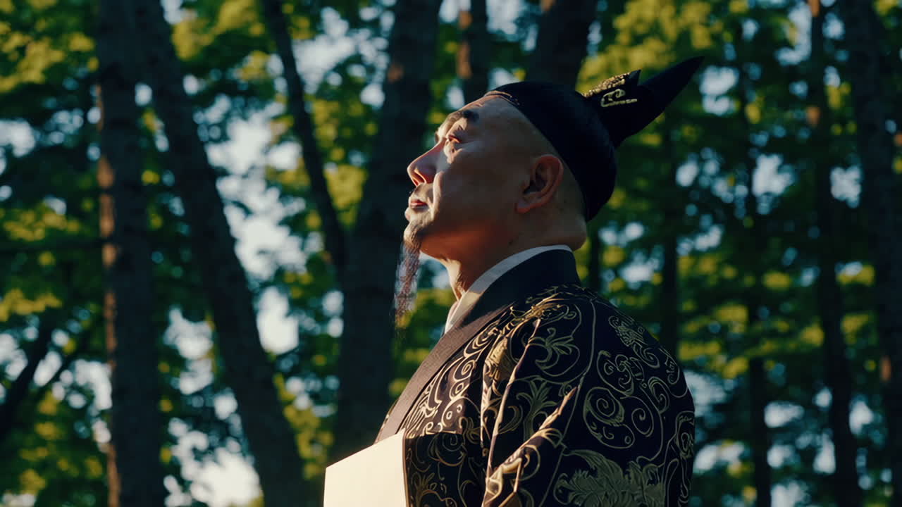 공원에서 고대 중국 학자