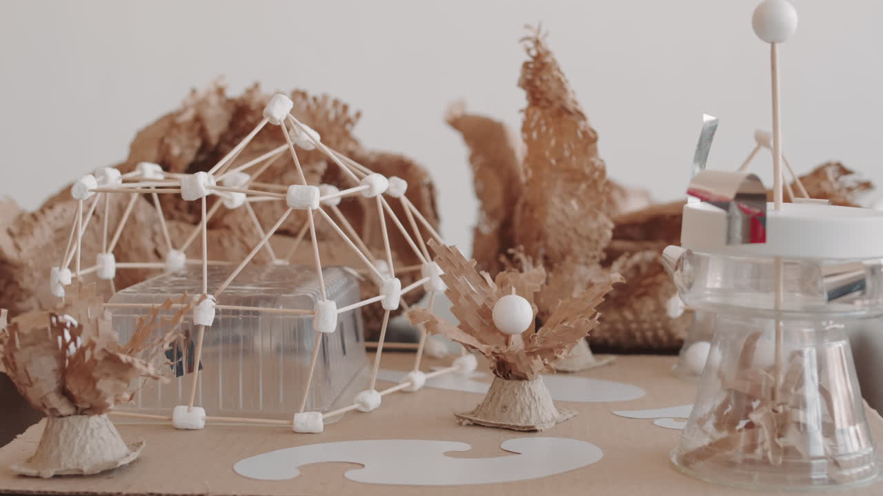 Children Crafts on Table