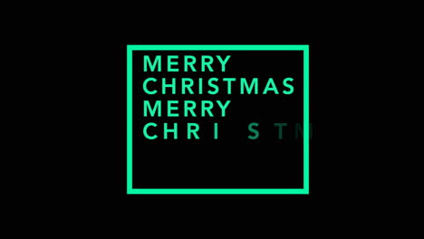 repetir feliz navidad en texto de marco moderno en gradiente negro