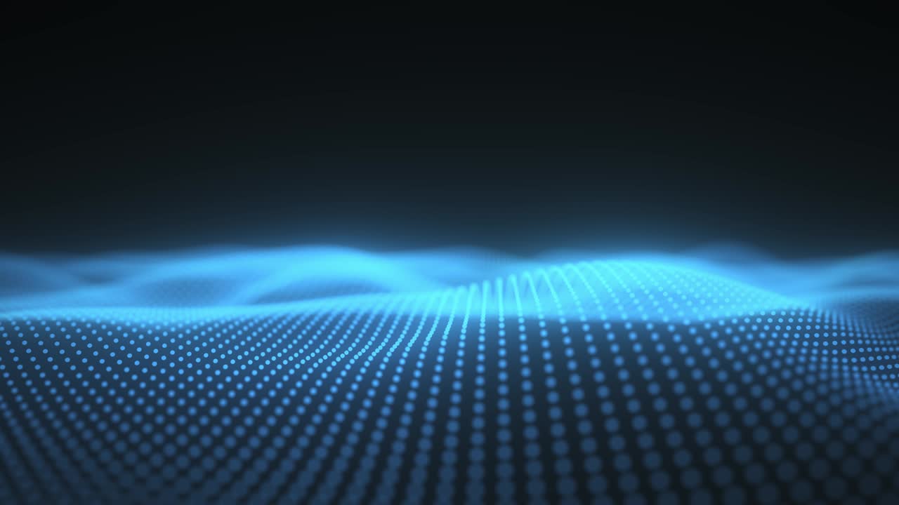 Abstract blue particles surface background