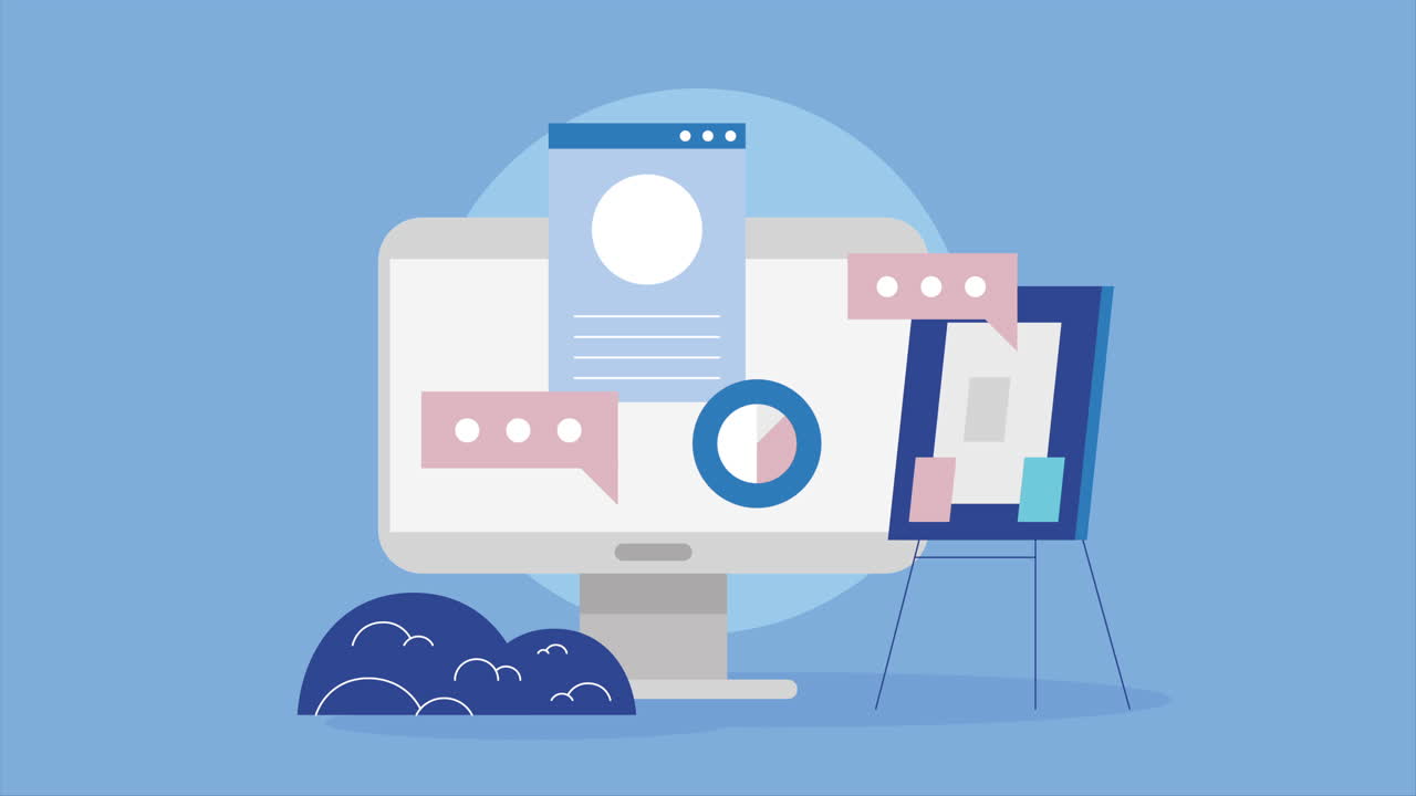 ilustración de una reunión de negocios o de una colaboración en un proyecto