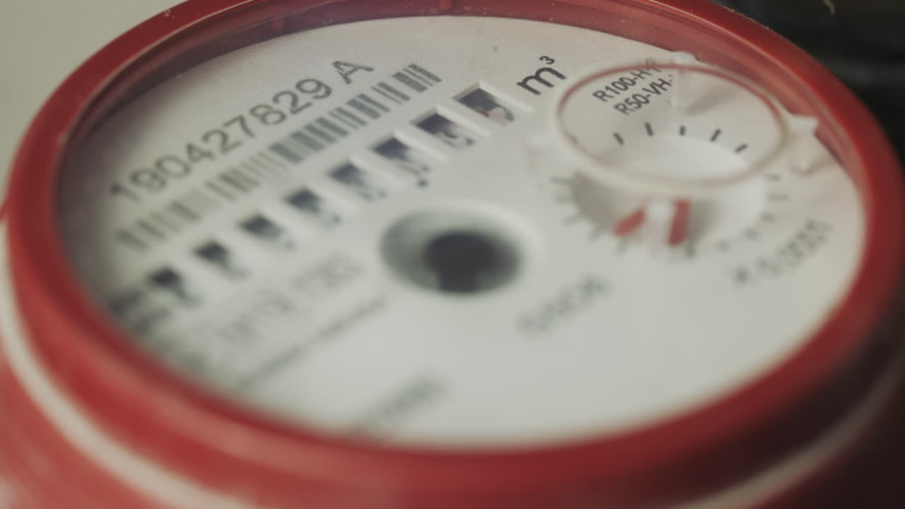 수도 계량기는 가정의 물 소비량을 보여줍니다.
