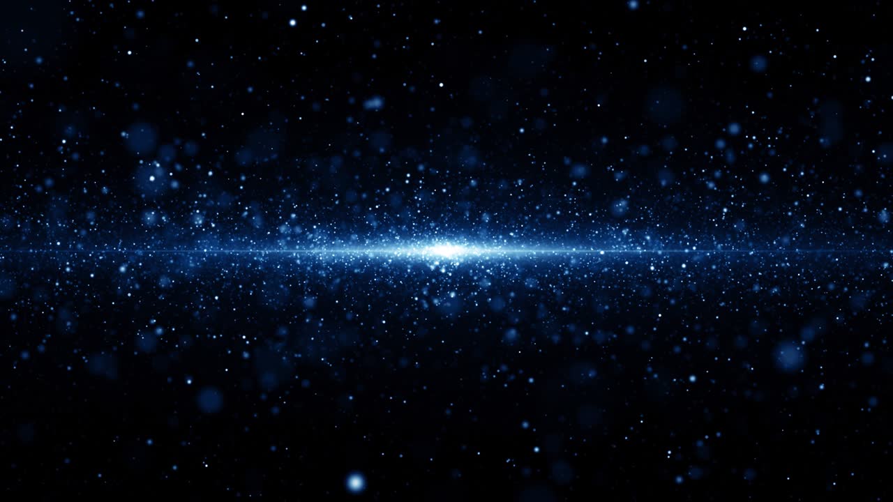 파란 먼지 입자 추상적인 빛 보케 모션 제목 영화적 배경 루프