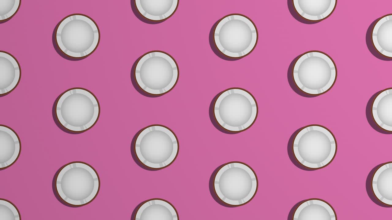 Rotating orange slices. pattern on blue background. style minimal. loop animation