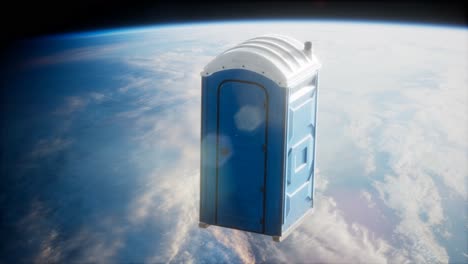 Portable-street-WC-toilet-cabin-on-Earth-orbit