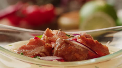 delicious salmon ceviche