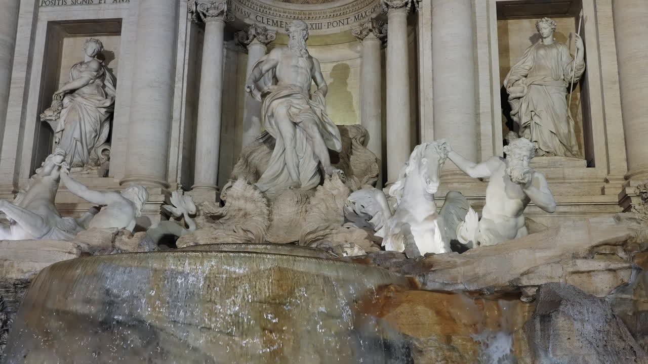 Fontana di Trevi at night, Rome, Italy