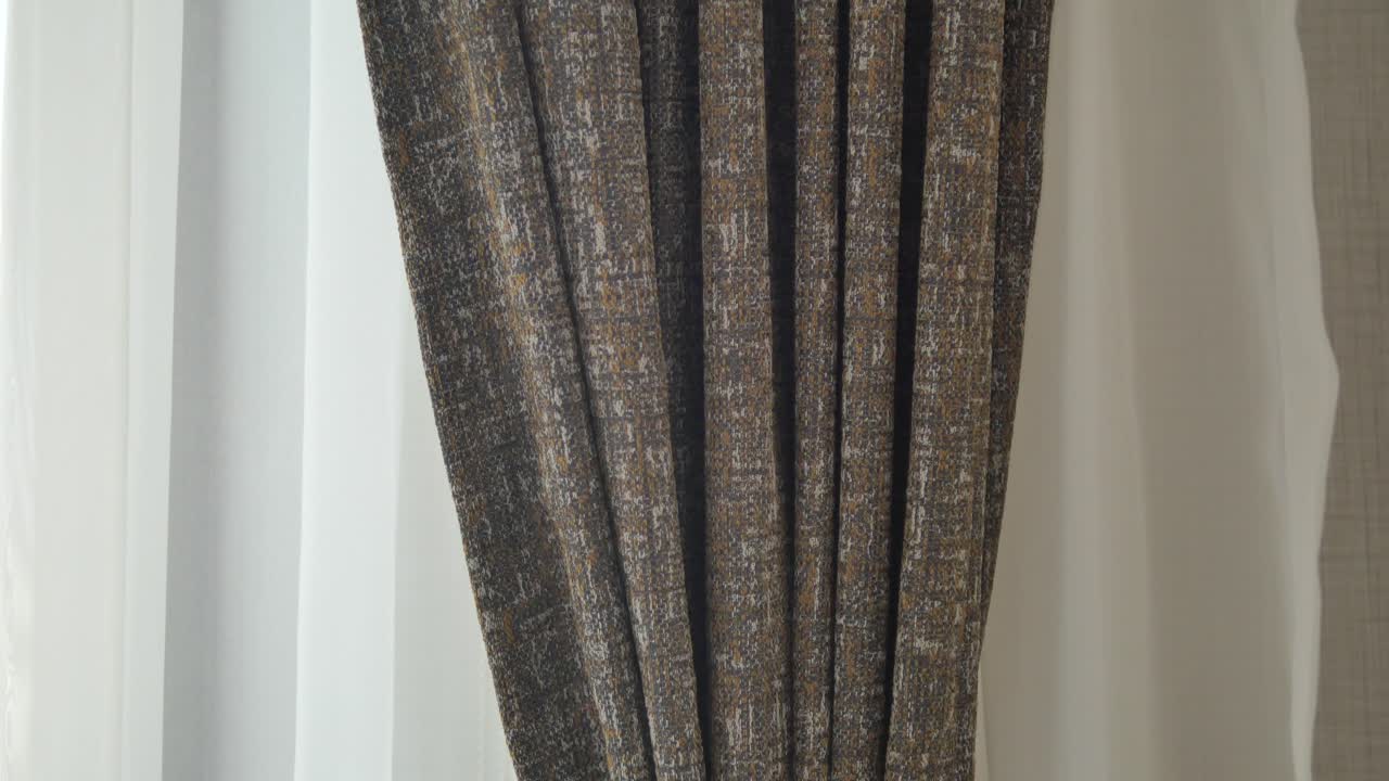 Close-up of a patterned curtain