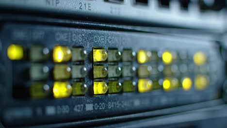 server network equipment closeup