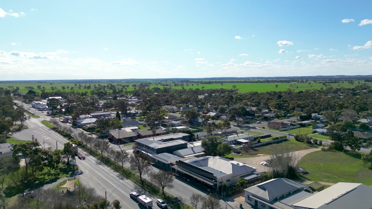 Aerial View of a Small Australian Country Town
