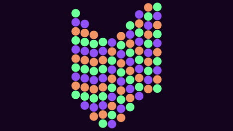 vibrant grid of colorful dots on black background