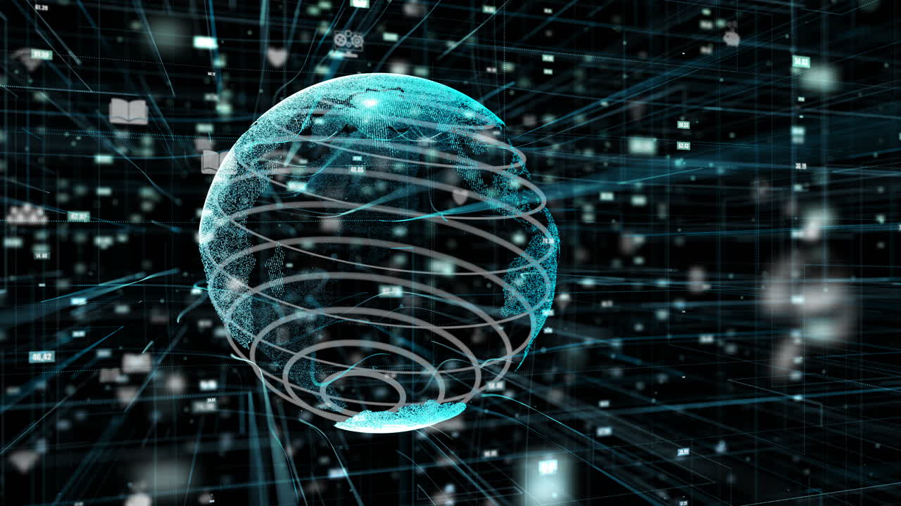 Global online internet network and internet of things IOT concept