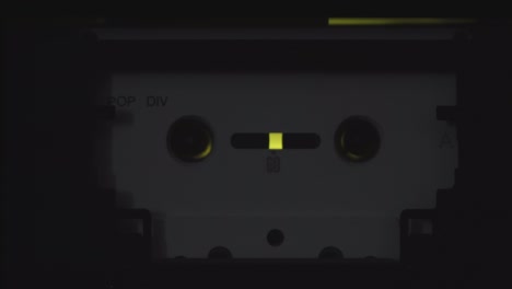 An-old-cassette-player-and-its-digital-display-with-horizontally-movement
