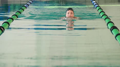 Fitter-Schwimmer-Beim-Brustschwimmen-Im-Schwimmbad