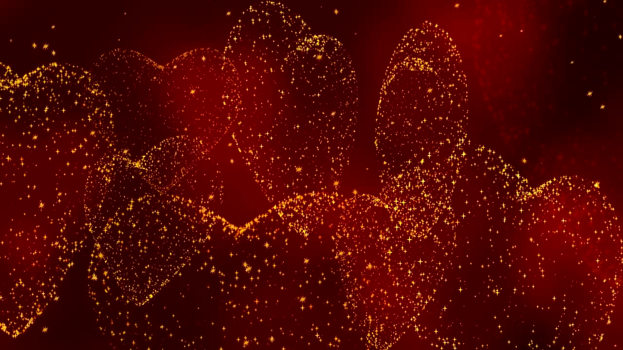 은 바탕에 황금 반이는 심장