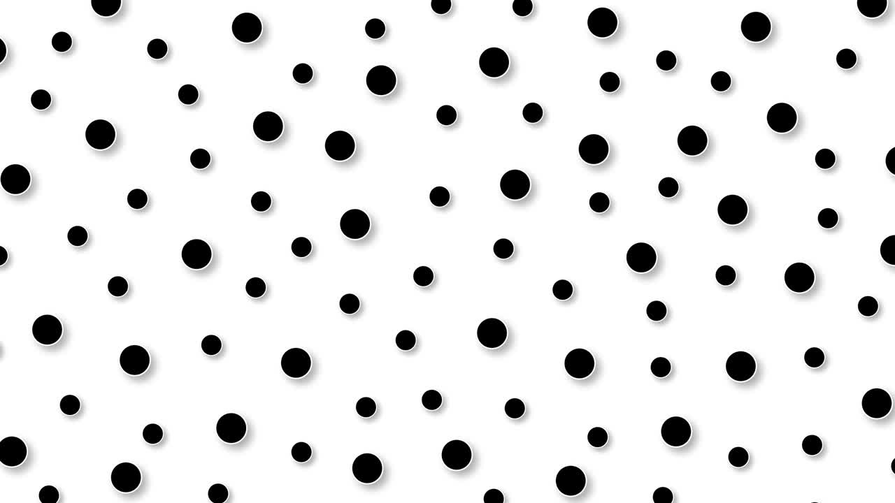 patrón abstracto de polca círculo de fondo con formas en movimiento. animación moderna. video 4k