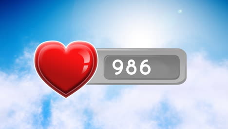 increasing number of hearts