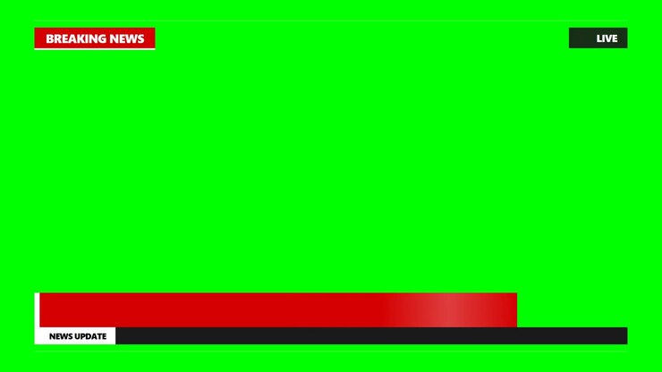 Breaking News Lower Third Graphic Template on Green Screen