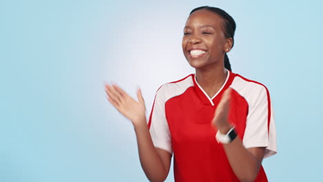 Woman,-athlete-or-clapping-for-team