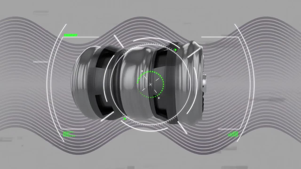 Animation of scope scanning over turbine