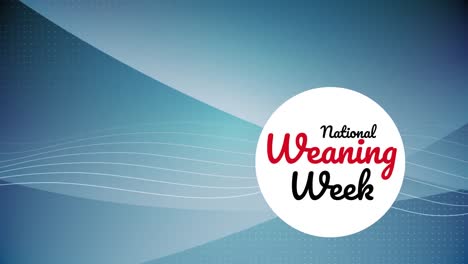 Animation-of-national-weaning-week-text-over-shapes