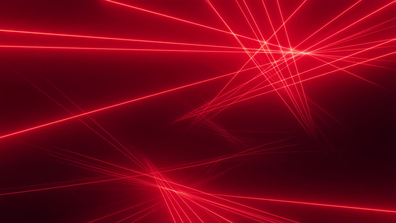 Abstract Red Laser Light Beams Background