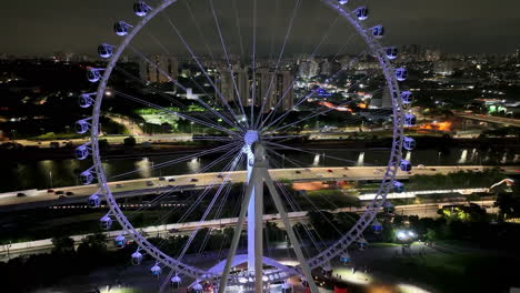 ferris wheel at marginal pinheiros sao paulo brazil