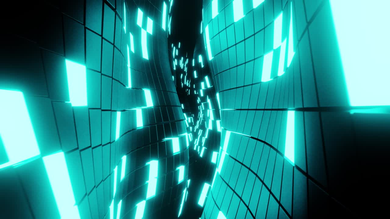 bucle de animación 3d. fondo de tecnología abstracta con luces brillantes.