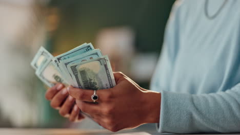 person counting money