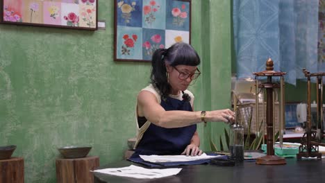 drawing orchids in the chinese traditional style art craft handmade creation