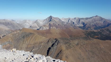 Rocky-Mountain-range-forests-and-lakes-pan-Kananaskis-Alberta-Canada