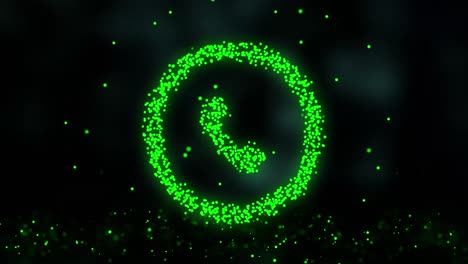 icono de contacto verde abstracto