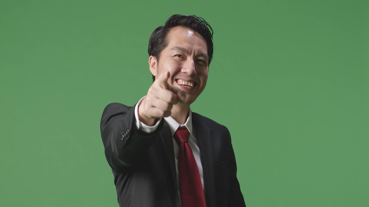 사업가 가리키는