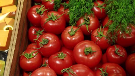 fresh tomato with water drop close up ,