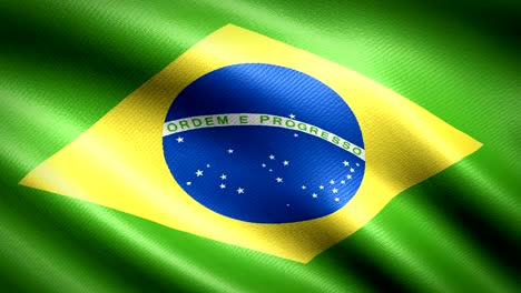 bandera de brasil. animación de bucle sin costuras. video de alta definición en 4k