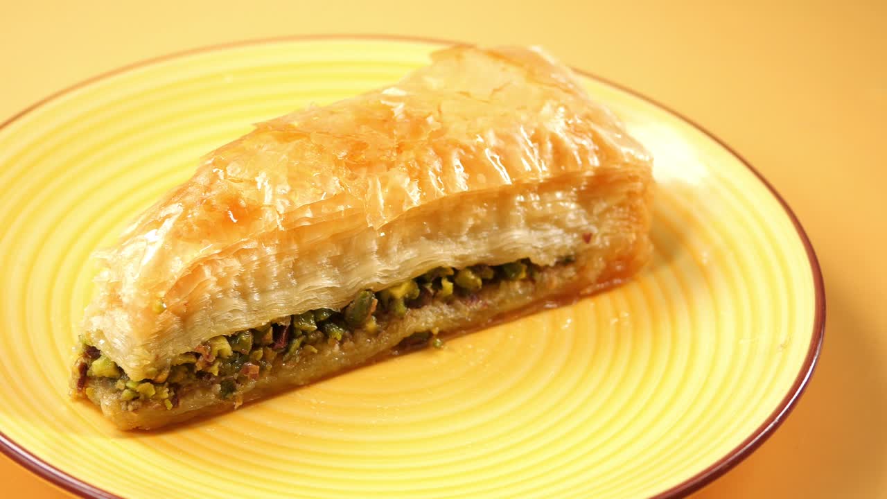 Una fetta di deliziosa Baklava