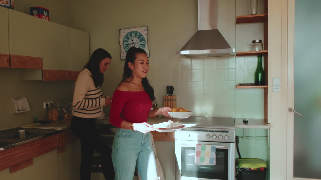 People preparing food in a kitchen