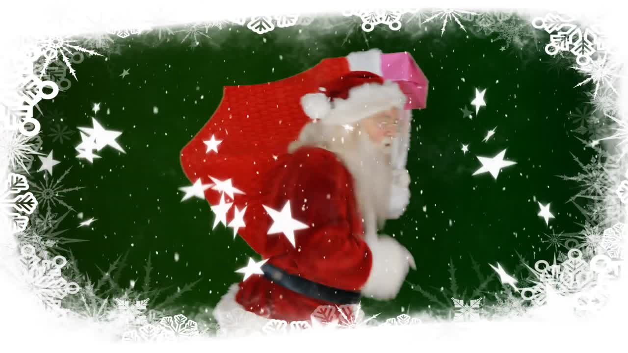 눈이 내리고 산타클로스