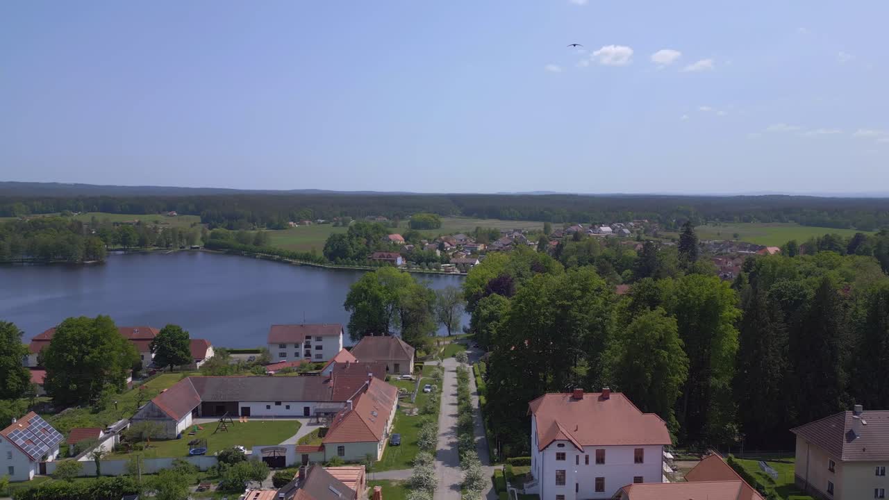 꽃이 피는 나무 들 이 있는 골목