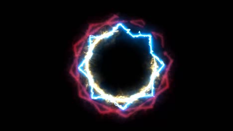 el poder de fuego octogonal abrumador alrededor del poderoso azul mágico