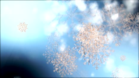 loopable, seamless loop snowflakes falling background.