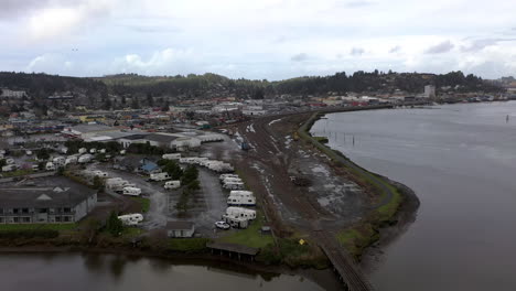 camper vans parked in coos bay, oregon