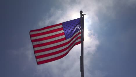 american flag waving in slow motion