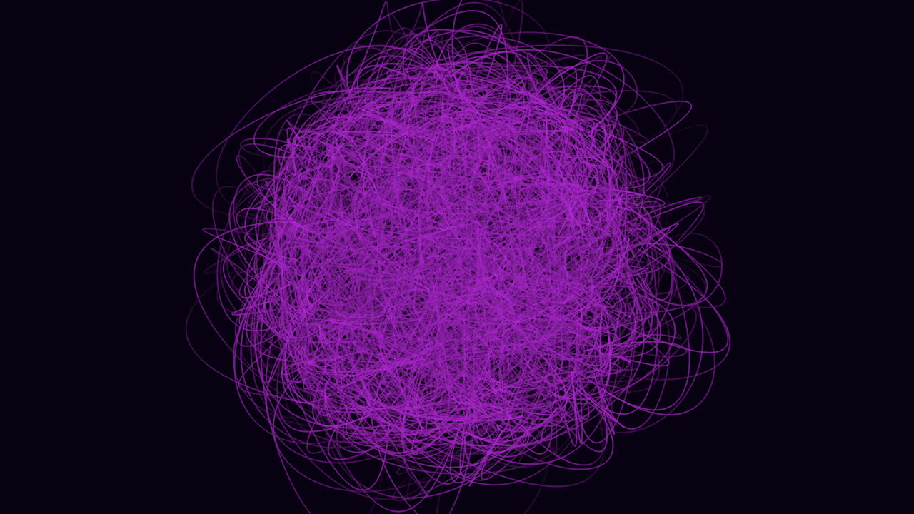 Dynamic purple circle with swirling lines
